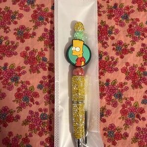 Homemade Bart Simpson Jewel Pen